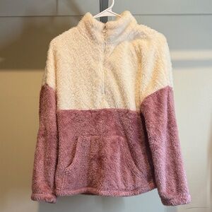 Cozy Two-Tone Fleece Sweatshirt